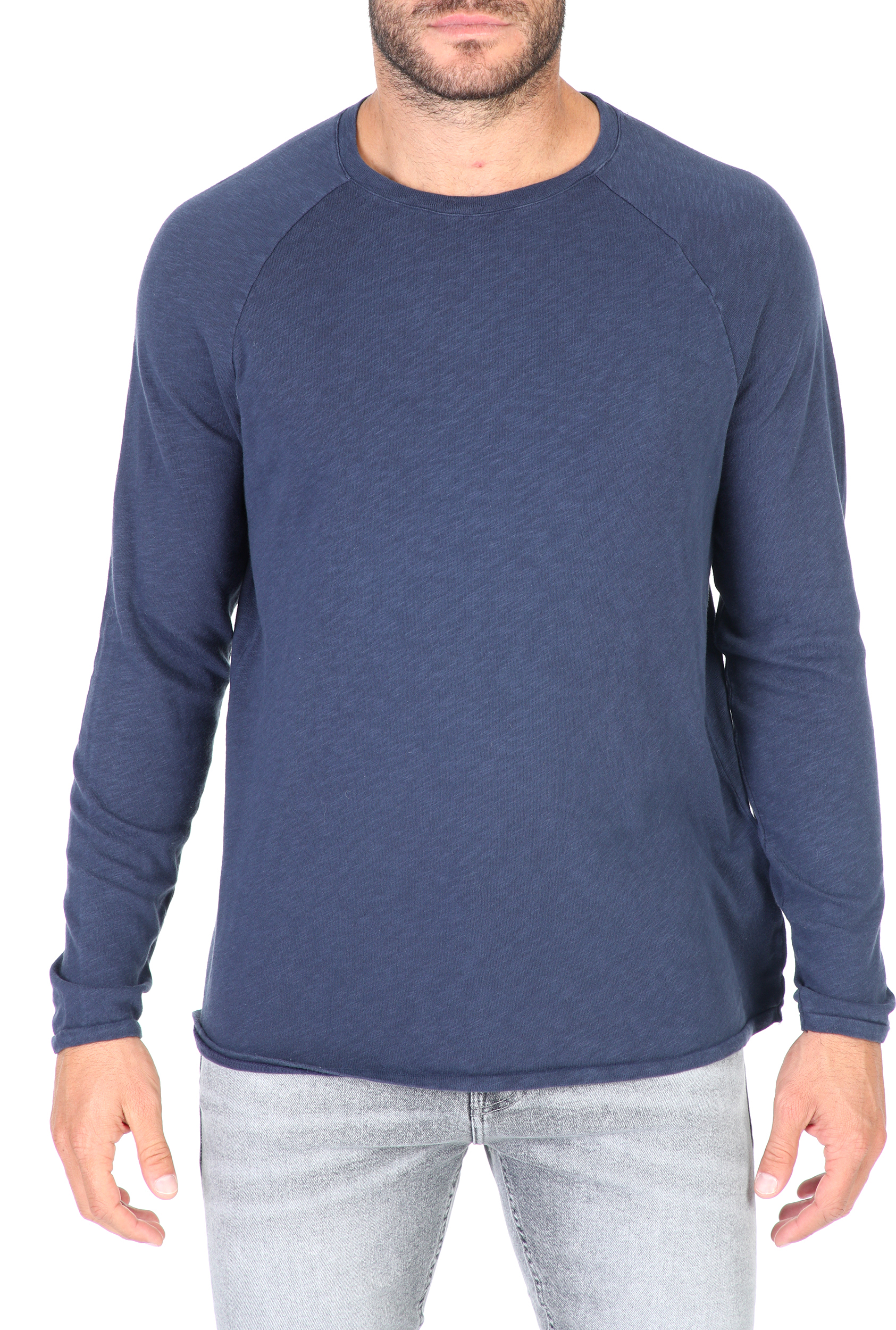 Ανδρικά/Ρούχα/Μπλούζες/Μακρυμάνικες AMERICAN VINTAGE - Ανδρική μακρυμάνικη μπλούζα AMERICAN VINTAGE μπλε